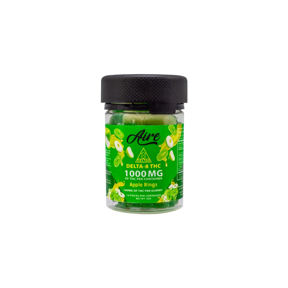 Delta-8 Gummies 1000MG - Apple Rings - BestCBDFinds