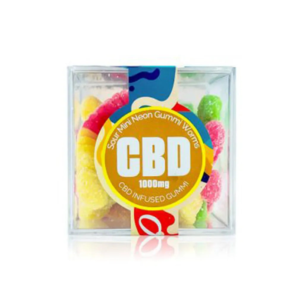 CBD Full Spectrum 1000MG Gummies - Sour Worms - PuffPlug305