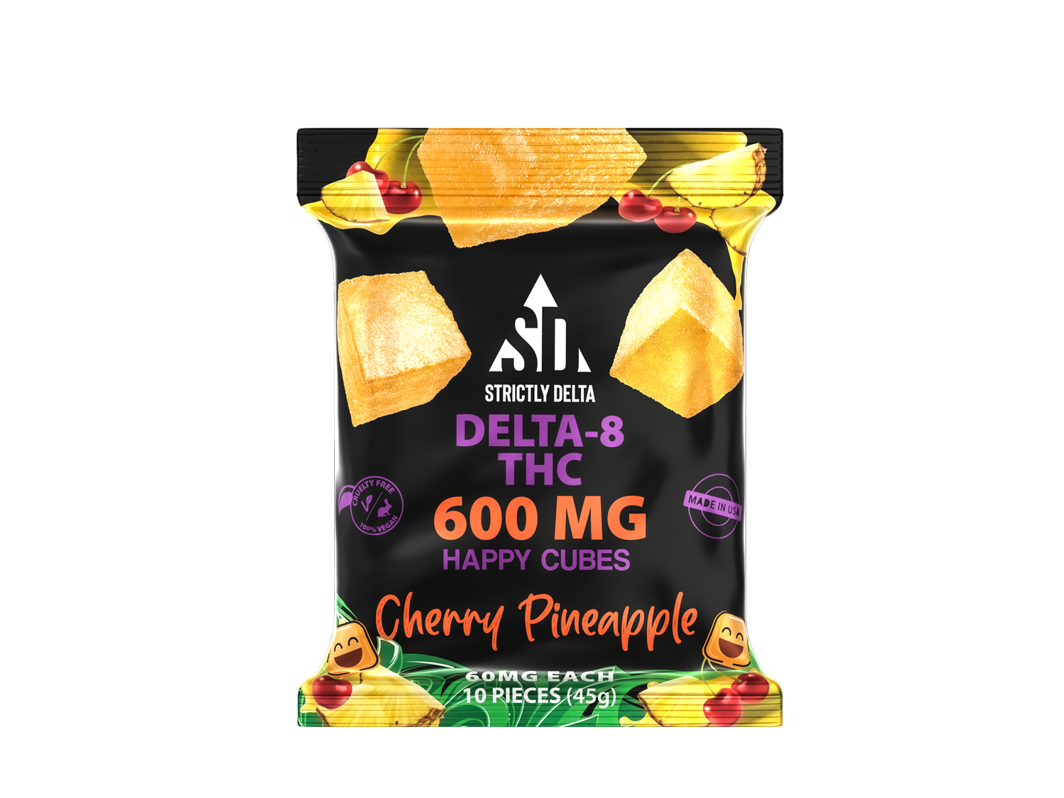 Delta-8 Vegan Gummies 600MG | Cherry Pineapple | PuffPlug305