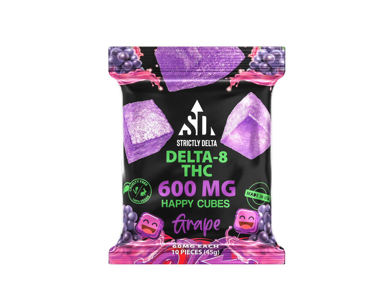 Delta-8 Vegan Gummies 600MG | Grape | PuffPlug305