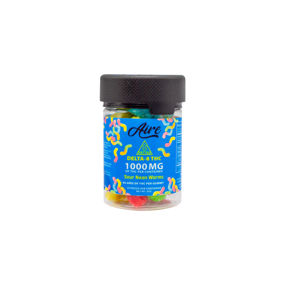 Delta-8 Gummies 1000MG - Sour Worms - BestCBDFinds