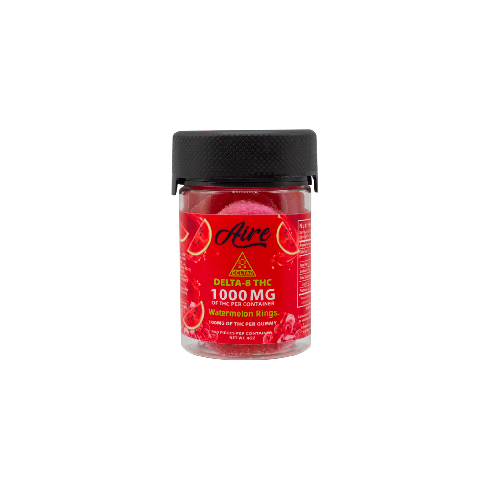 Delta-8 Gummies 1000MG - Watermelon Rings - BestCBDFinds