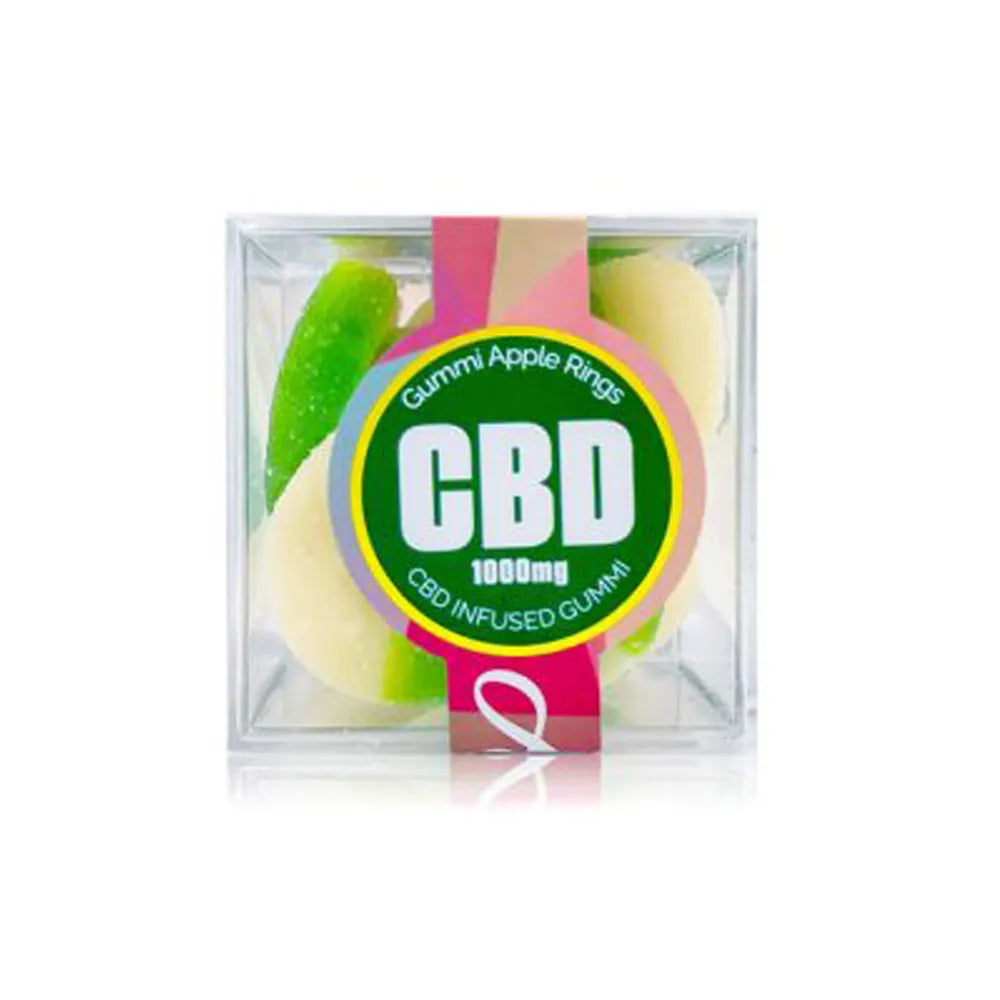 CBD Full Spectrum 1000MG Gummies - Apple Rings - PuffPlug305