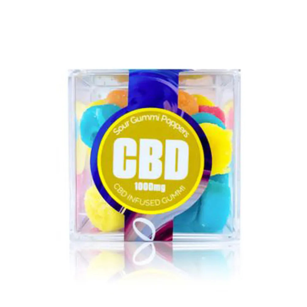 CBD Full Spectrum 1000MG Gummies - Sour Poppers - PuffPlug305