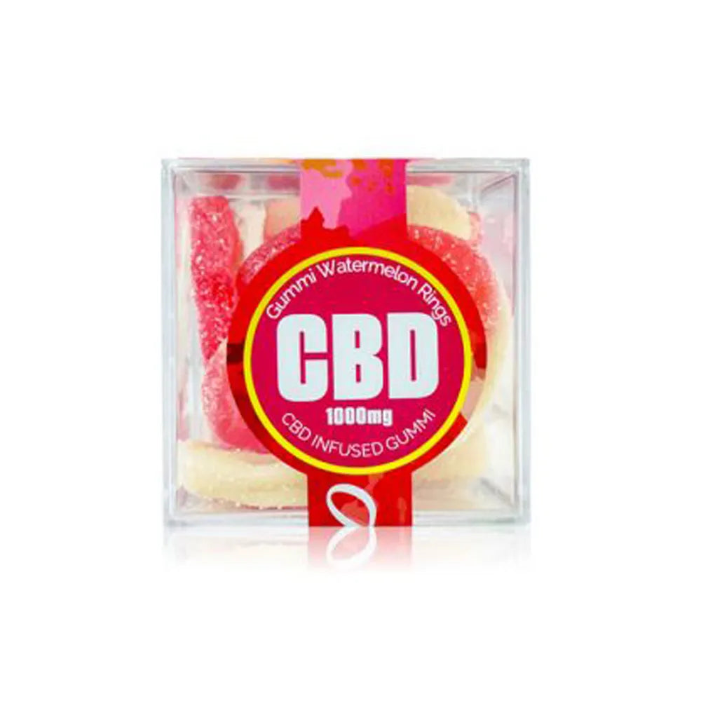 CBD Full Spectrum 1000MG Gummies - Watermelon Rings - PuffPlug305